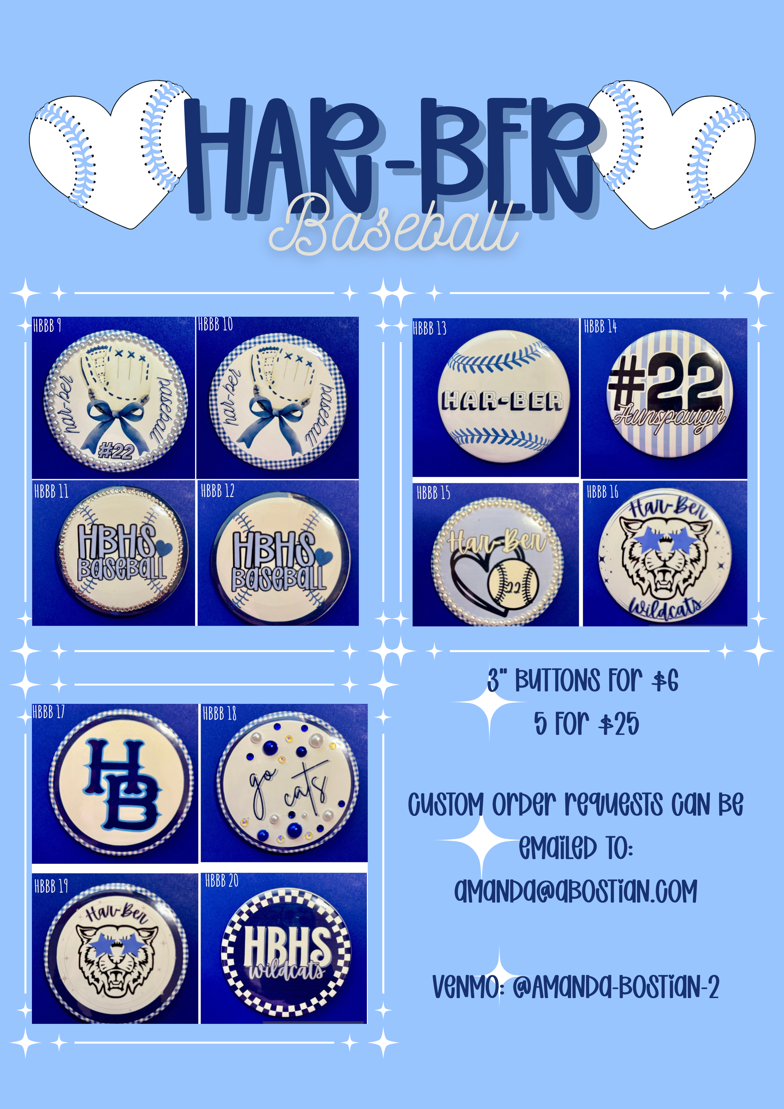 Har-Ber Baseball Button Catalog Page 1